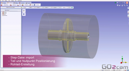 GO2cam V6.06 neue Funktion : automatische Erstellung von Dreh-Zyklen !